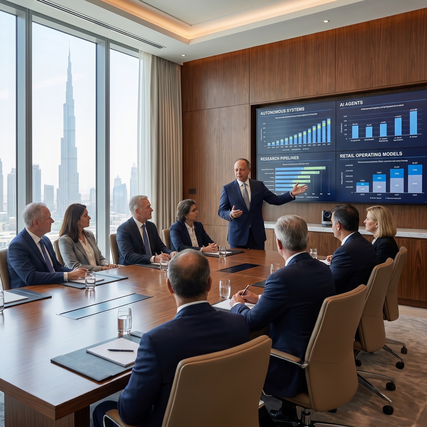 Founder leading executive strategy session